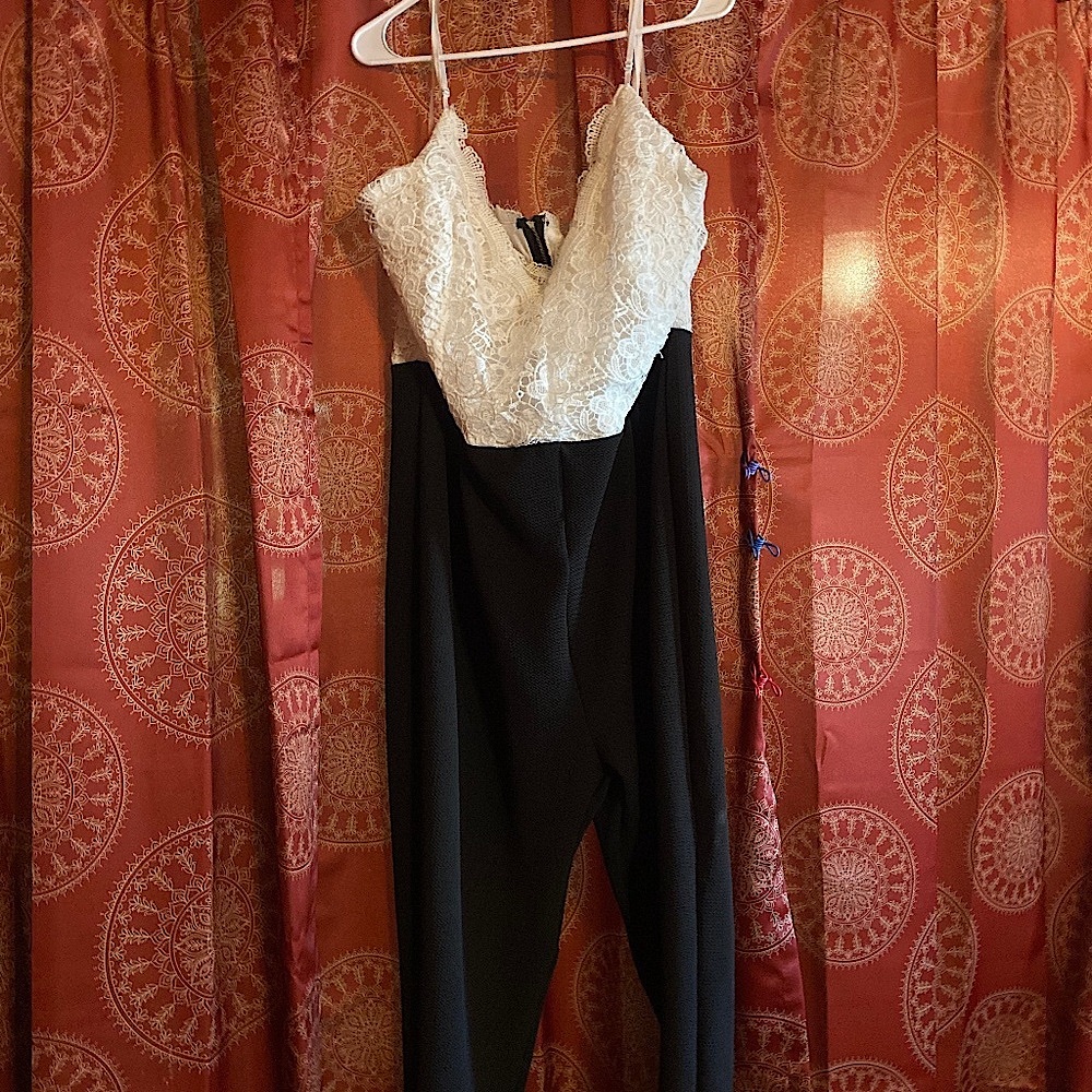 White & Black Romper